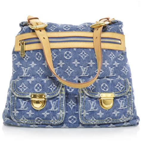 lv tote blue|tas lv denim.